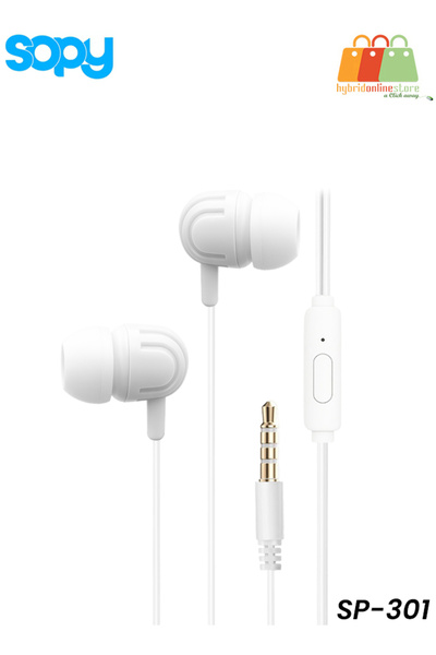 sopy سماعات أذن ستيريو سلكية SP301 - قابس مطلي بالذهب لتجربة موسيقية مثالية
