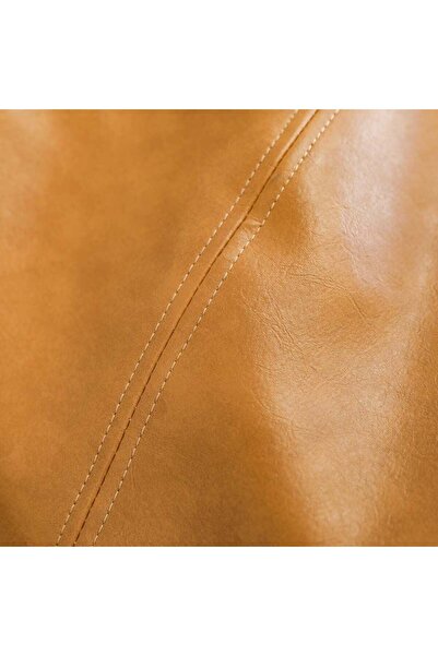 Danube Home Oxford Bean Bag Chair - Brown PVC Fabric, 80x110 cm, High-Resilience Foam, 1 Year Warranty