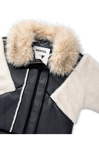 İpekyol Fabric Mix Colorblock Coat