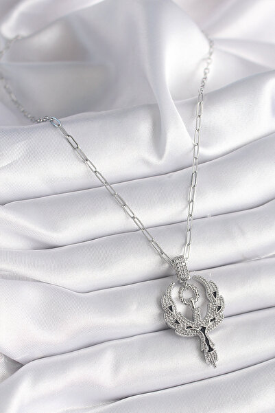 Skygo 316L Steel Silver Color Zircon Cubic Zirconia Phoenix Model Women's Necklace - Tj-Bko9527