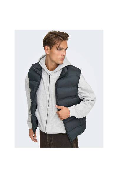 Only & Sons Union Seamless Life Чоловічий чорний жилет (22034830-B)