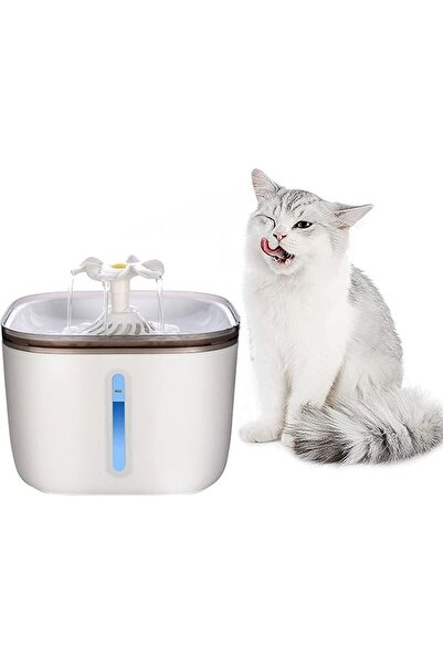 fulina 2L Automatic Pet Cat Water Fountain with LED Water Level Display Dog Cats Pets Noise-free Drinker Fe