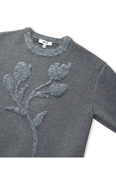 İpekyol Üç boyutlu çiçekli sweatshirt