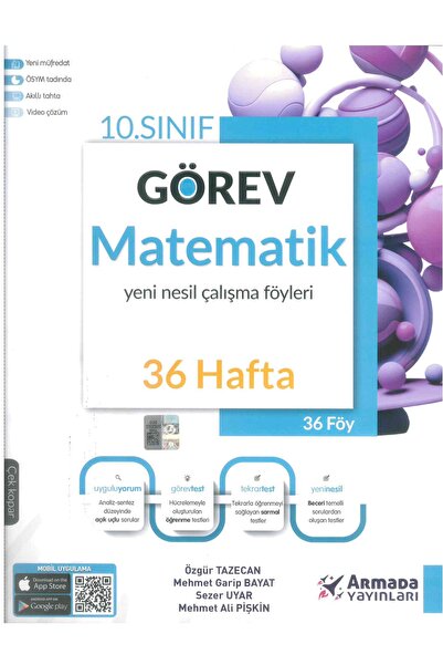 Armada Yayınları ARMADA 10.SINIF GÖREV MATEMATİK YENİ NESİL ÇALIŞMA FÖYLERİ 3...