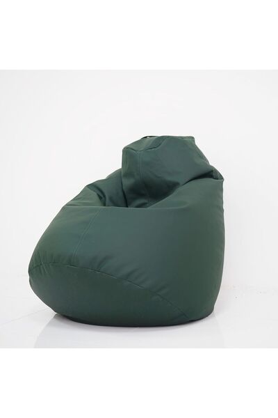 Danube Home Oxford XL Bean Bag Chair - Green PVC Fabric, Foam Filling, 2-Year Warranty