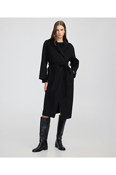 İpekyol Yün içerikli kuşaklı kaban