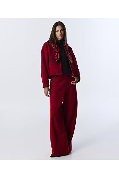 Twist Bomber Jacket with Removable Scarf