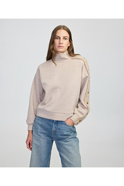 İpekyol Triko mix dik yaka sweatshirt