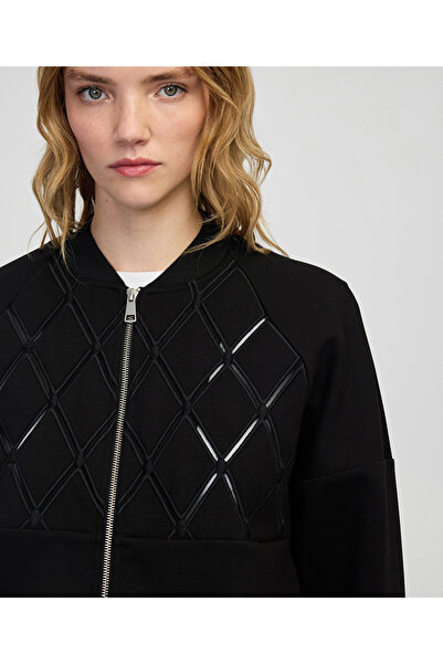 İpekyol Embroidered Zip-Up Sweatshirt