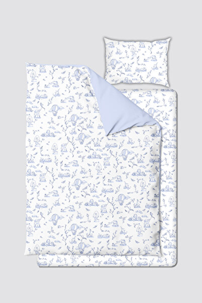 Atelier Babbi Baby Bedding Set - Toile De Jouy / Blue