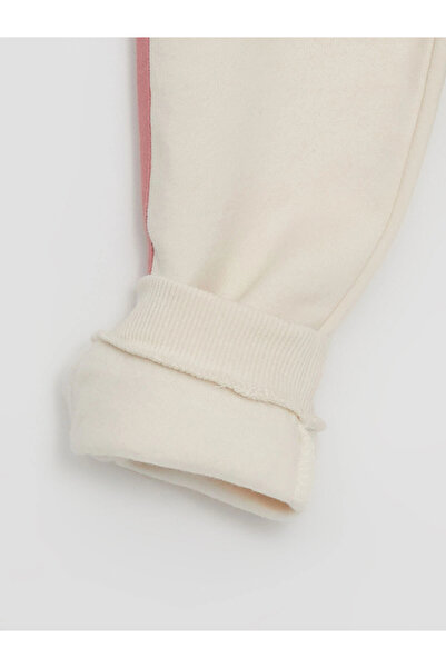 LC Waikiki Lcw Kids Ecru Girl's Tracksuit Bottom with Elastic Waist