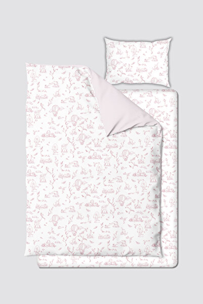 Atelier Babbi Children's Bedding Set - Toile De Jouy / Pink