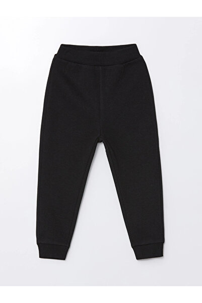 LC Waikiki Lcw Kids Black Elastic Waist Thick Basic Girls' Tracksuit Bottom