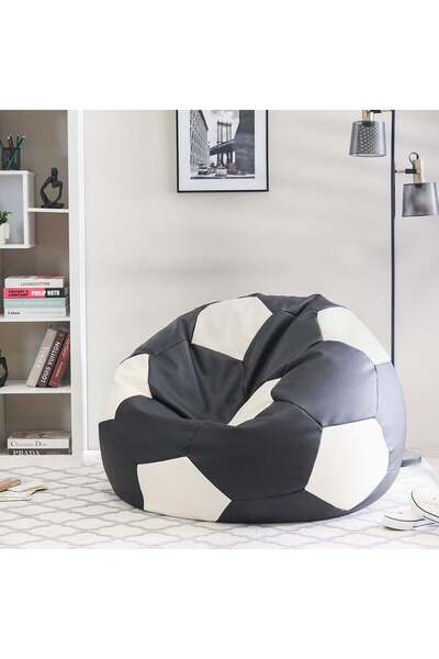 Danube Home Oxford Football Bean Bag - 80cm Dia x 110cm H, Durable PVC & Foam, Multicolor, Indoor/Outdoor