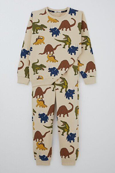 Breeze Αθλητική φόρμα για αγόρια με σχέδιο Dinosaur World, ηλικίας 4-8 ετών, μπεζ