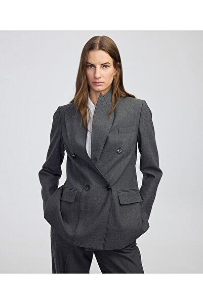 İpekyol Knitwear Striped Raw Edge Blazer