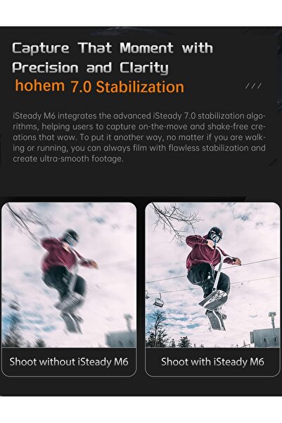 Hohem iSteady M6 Kit Smartphone 3-Axis Gimbal Stabilizer with Magnetic Fill Light & AI Tracking
