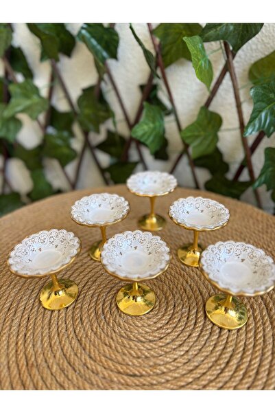 GÜRCÜGLASS Dantel Model AYAKLI LOKUMLUK 7 CM ÇAPINDA.