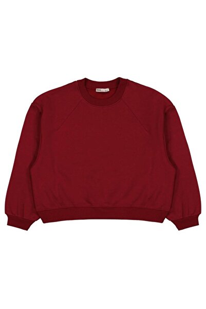 Civil Girls Plain 10-13 Years Old Sweatshirt - Burgundy 13-14 Years Old