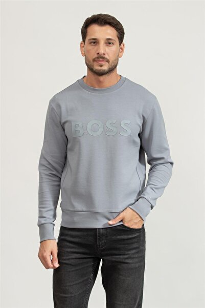 BOSS Erkek Bisiklet Yaka Sweatshirt
