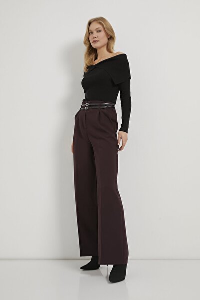 Arma Life ARMALIFE 3663 ÇİFT KEMERLİ YÜKSEK BEL PALAZZO KADIN PANTOLON