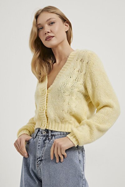 Arma Life Armalife 1101 Knitted Detail Buttoned Knitwear Women's Cardigan