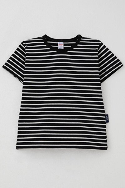 Breeze Boy's T-Shirt Striped 3-7 Years Old, Black