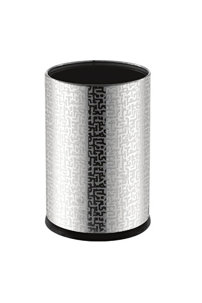SMASH DESIGN LUXURY BINS Open trash bin for office, 9 L, silver stainless steel (SMH9405BS2023)