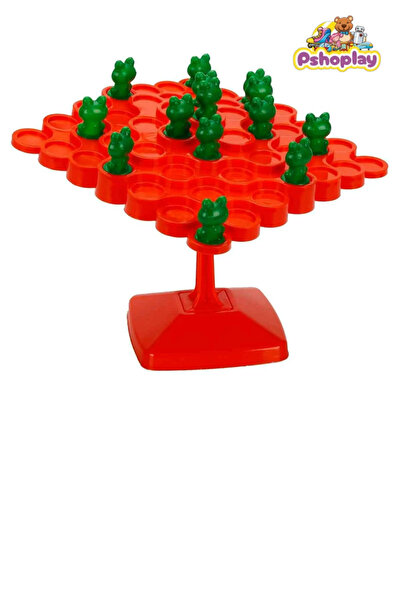 Pshoplay Frog Balance Game – Place the Frog, Knock down the Tower! (50 Pieces)