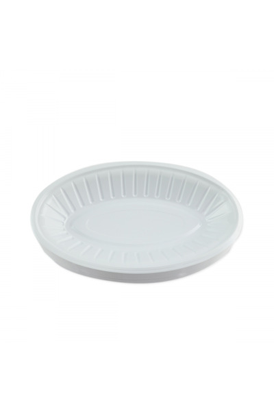 Generic صحن بلاستيك بيضاوي حجم رقم 1 (50حبه)