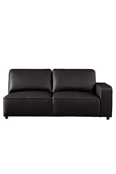 Danube Home Tokishi Corner Full Leather Sofa - Black, 3-Seater, Stylish & Durable, 2-Year Warranty, L106xW168cm