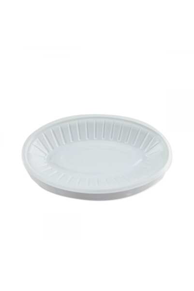 Generic صحن بلاستيك بيضاوي حجم رقم 1 (50حبه)