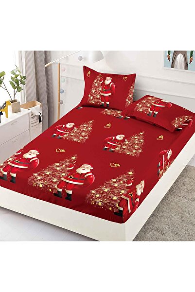 CHIRASO CHIRASO Bed Cover Set, Christmas Theme, FINE, ELASTIC 180x200cm and 2 Pillowcases, Santa Claus