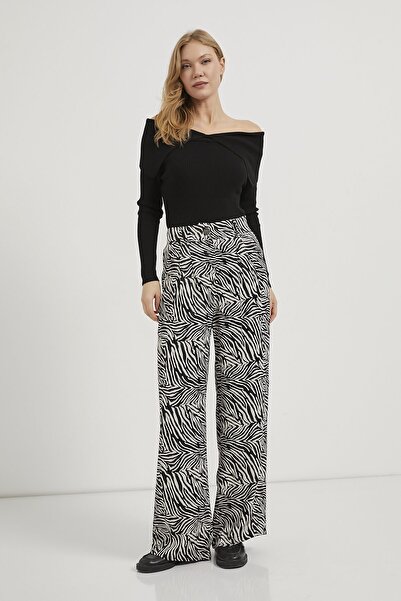 Arma Life Armalife 2449 patterned satin women's pants with pocket details