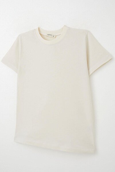 Breeze Boy's T-shirt Basic 4-14 Years, Ecru