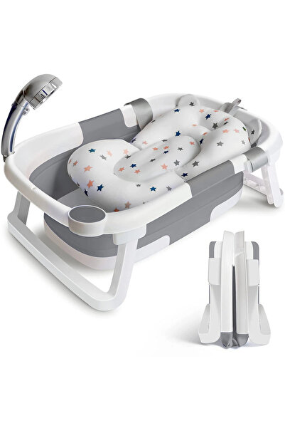 Primabobo Folding bathtub, Primabobo, Compact, With sensory plug and anatomical support, 63 x 42 x 20 cm, Gray