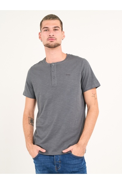 Lee Cooper Men's short-sleeved button-down shirt