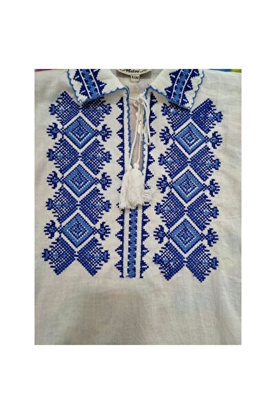 OEM Cămașă tradițională (ie) albă brodată pentru băieți - 14 ani