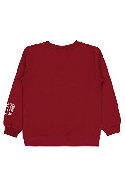 Civil Girls Basic 6-9 Years Old Sweatshirt - Burgundy 7-8 Years Old