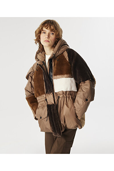 Twist Colorblock Puffer Coat