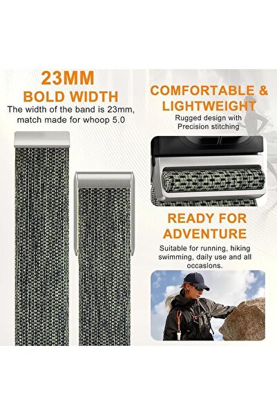 Generic For Whoop 5.0 Nylon Sport Strap - Breathable Adjustable Waterproof Replacement Band