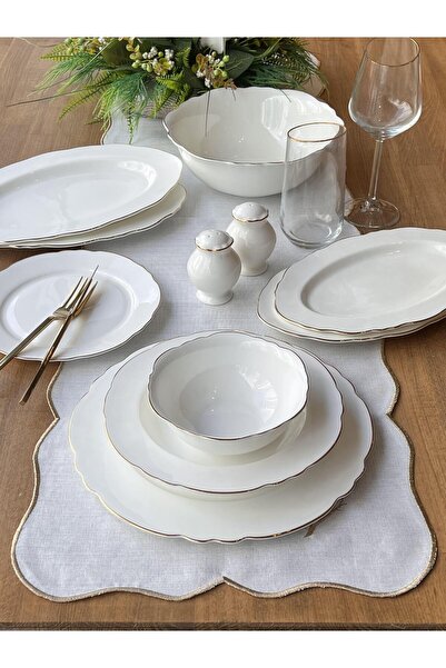 ROSSEV Yemek Takımı Elegance Gold 33 Parça 6 Kişilik