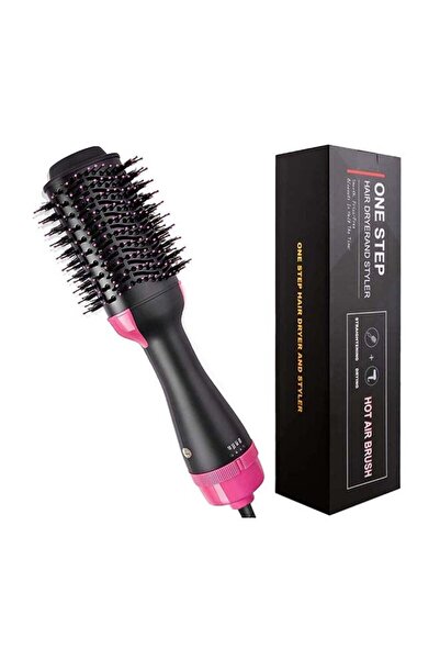 Generic One Step Electric Hair Dryer And Styler Brush Black/Pink