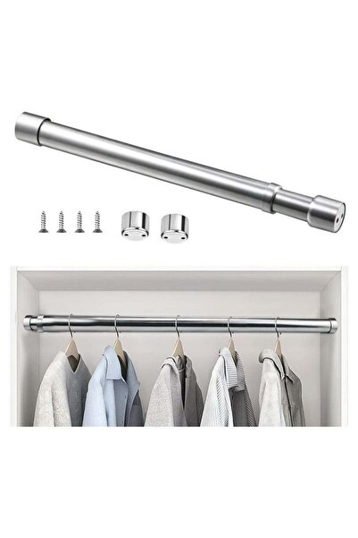 fulina Telescopic Closet Pole 48-80 cm Stainless Steel Thickened Adjustable Wardrobe Hanging Rod for Home