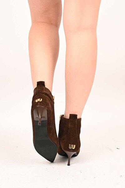 Bestello Γυναικείες μπότες με φερμουάρ χωρίς κορδόνια, γνήσιο δέρμα με λεπτό τακούνι 337-2308