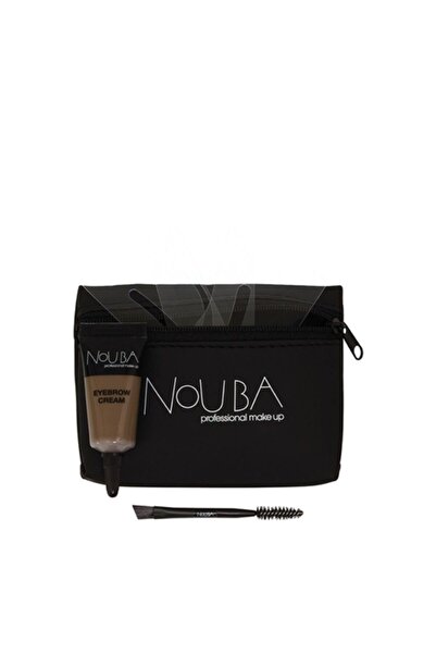 Nouba 15 Set Nouba: Nouba, Eyebrow Brush + Nouba, Eyebrow Gel, 7 ml + Textile Makeup Bag, Black