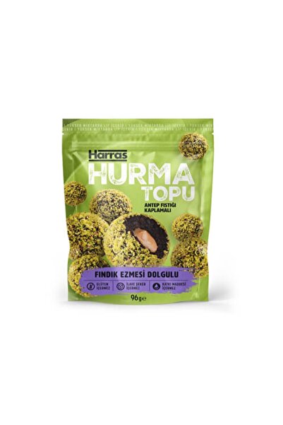 KMS HOME كرات التمر المحشوة بمعجون البندق المغطى بالفستق بدون جلوتين وبدون إض...