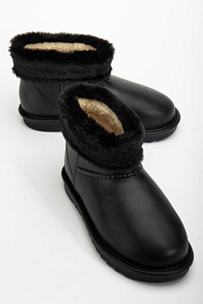 Dubais Shoes CĂPTUȘEALĂ INTERIOARĂ NEAGRĂ IMPERMEABILĂ PENTRU FEMEI cu blană ...