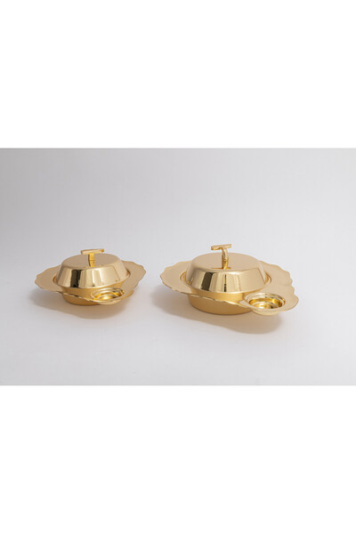 Bin Shihoun 2-piece round gold date set in two sizes