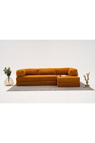 Vivense COMFORT SERİSİ YATAKLI KÖŞE KOLTUK, TURUNCU